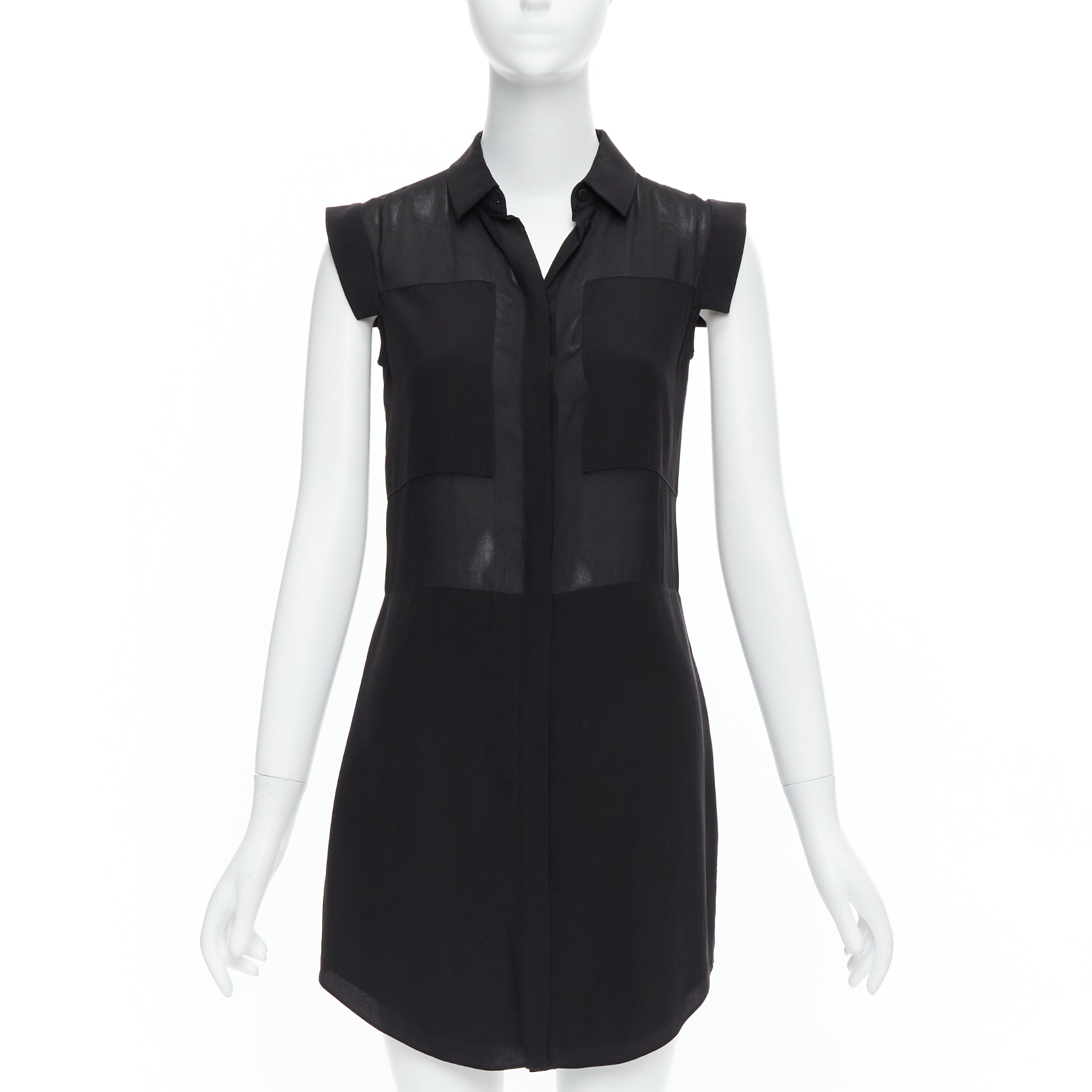 T By Alexander Wang Sheer Panel Dress