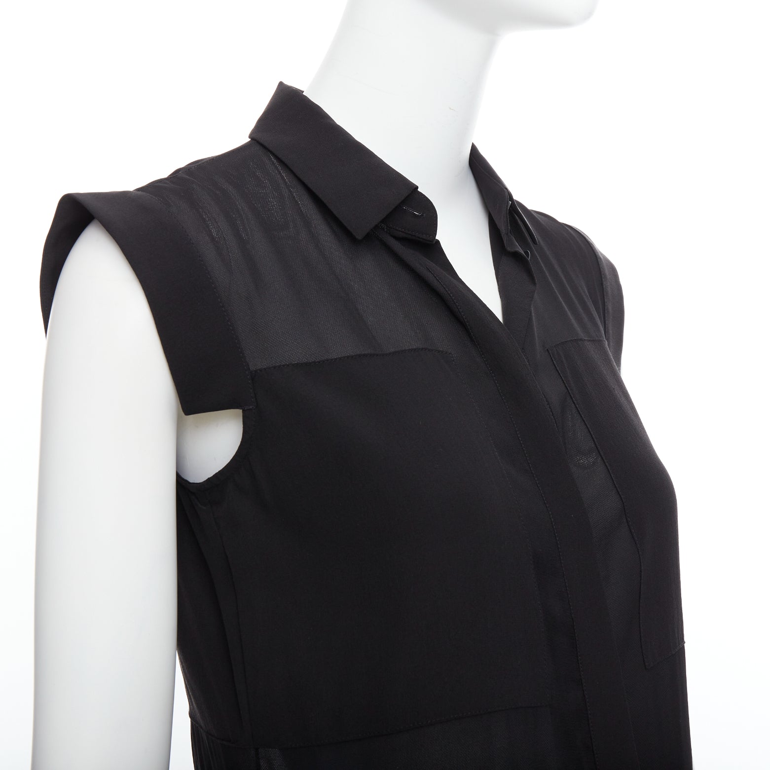 T By Alexander Wang Sheer Panel Dress - Back view