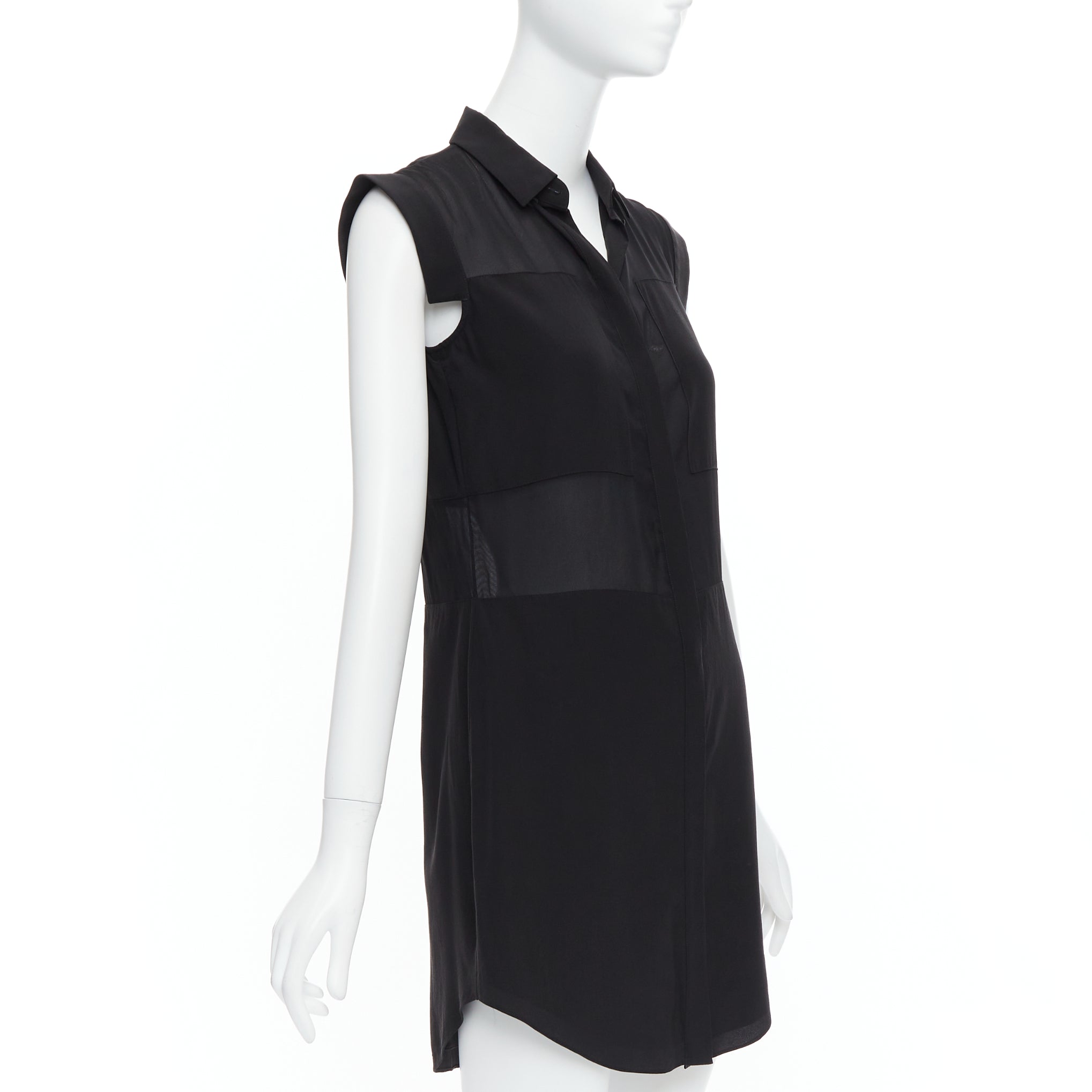 T By Alexander Wang Sheer Panel Dress - Image 6