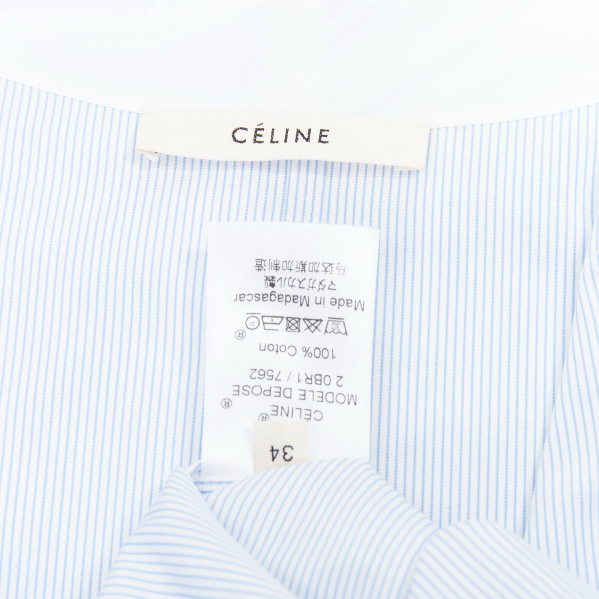 Celine Pinstripe Cuff Shirt - Image 10