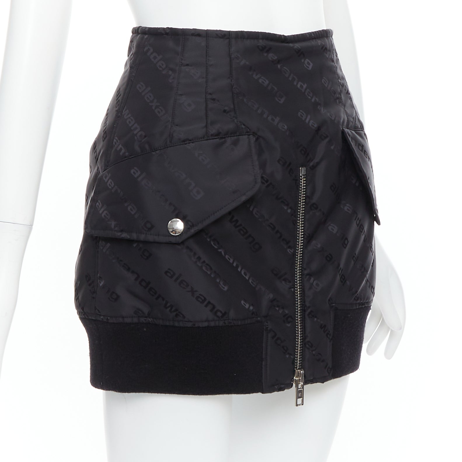 Alexander Wang Bomber Mini Skirt - Back view