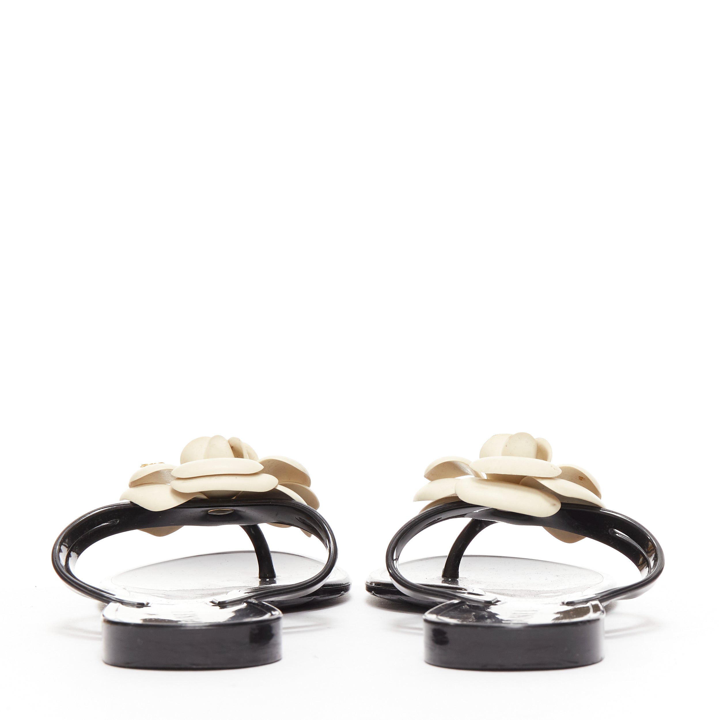 Chanel Camellia Thong Slippers - Side view