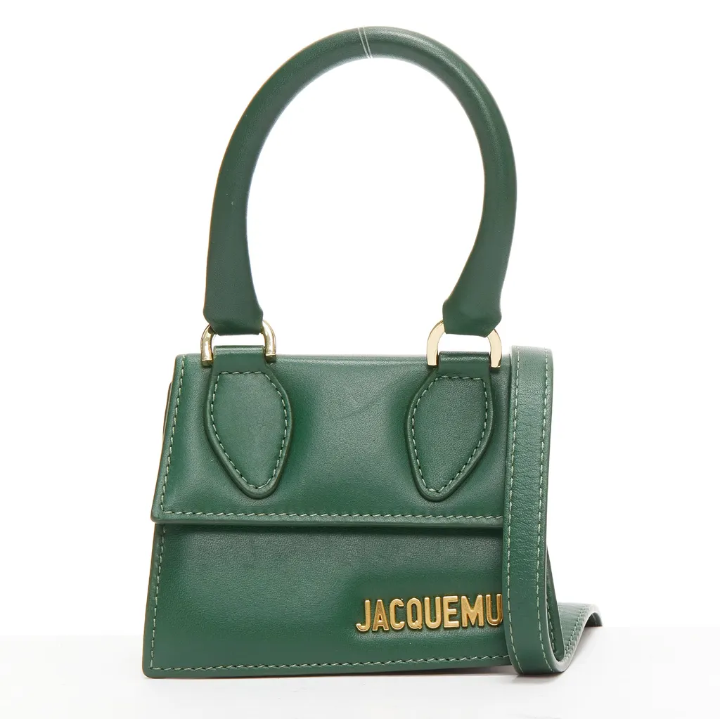 Jacquemus Le Chiquito Green Leather Good - Front View