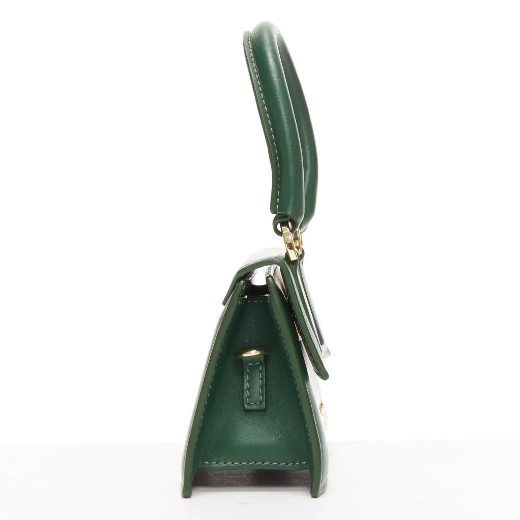 Jacquemus Le Chiquito Green Leather Good - Model View