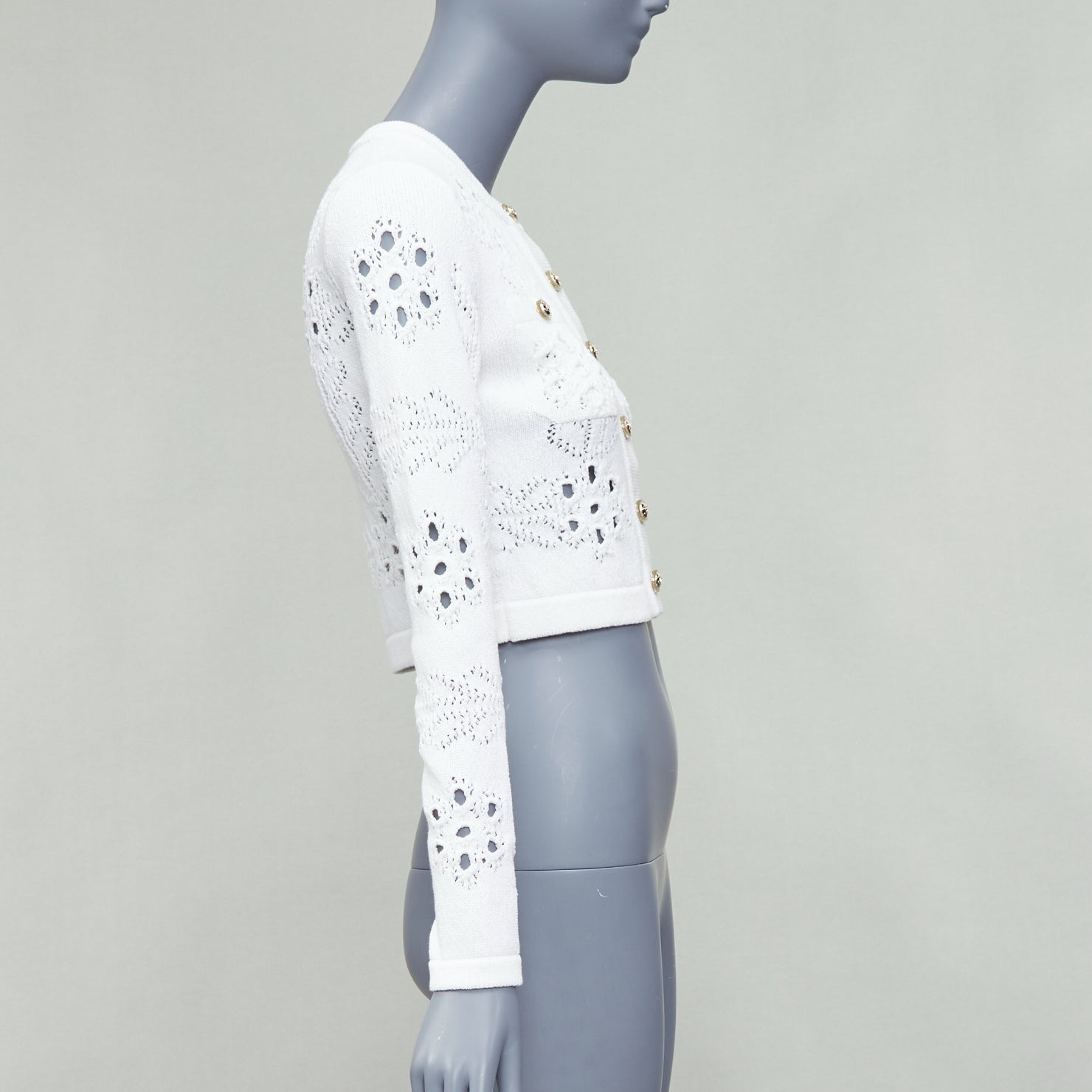 Chanel Crochet Knit Cardigan - Side view