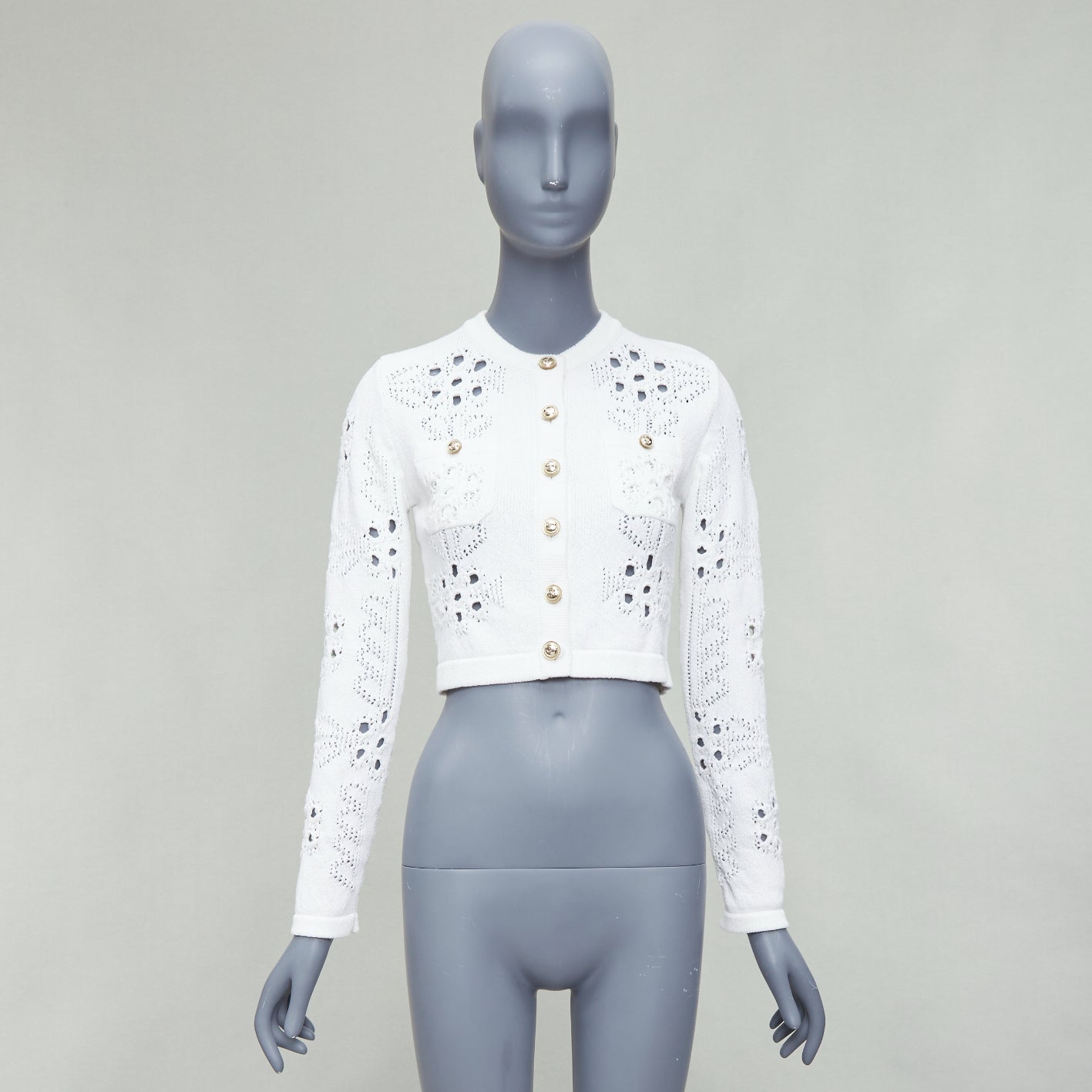 Chanel Crochet Knit Cardigan - Image 12