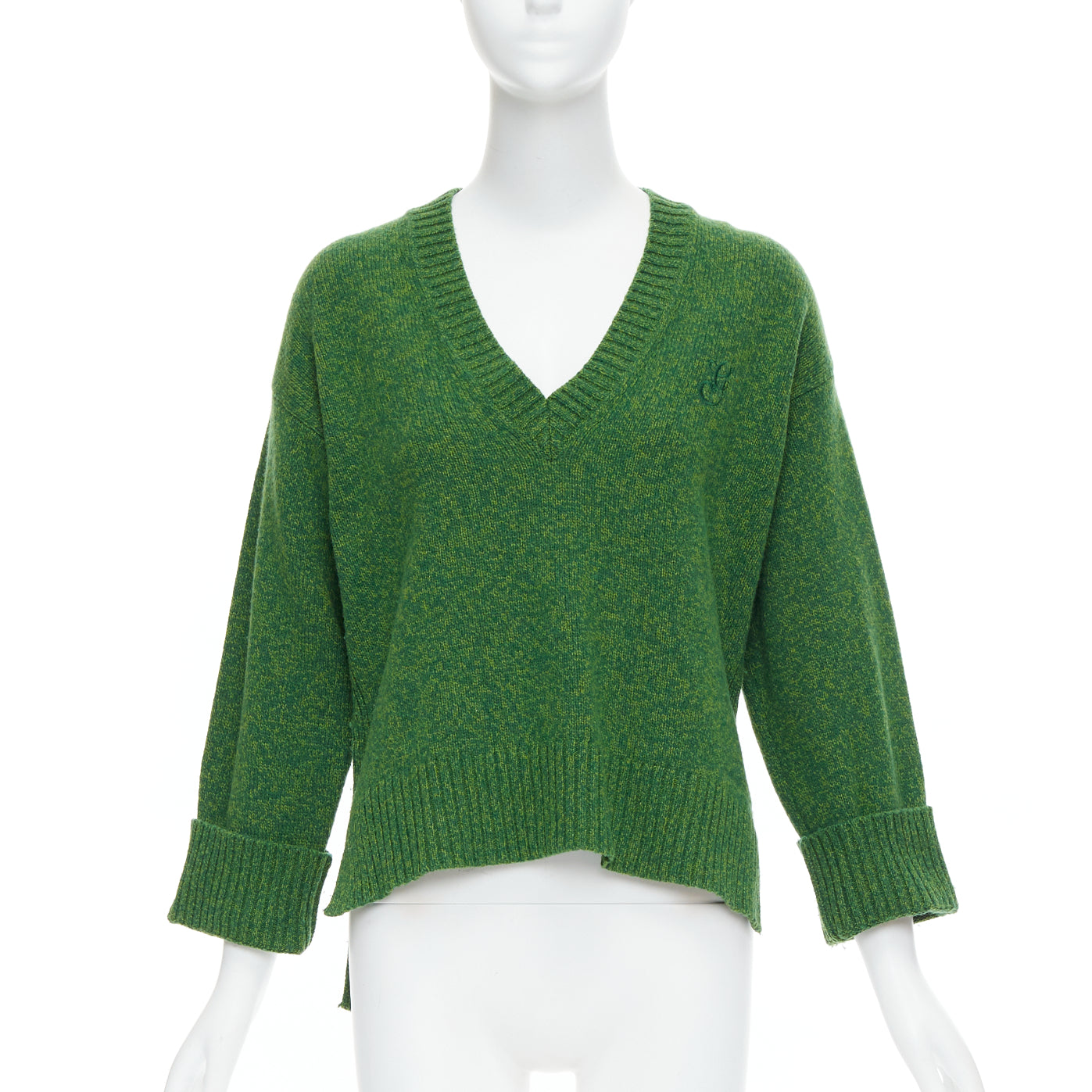 Ganni Vneck Cropped Sweater