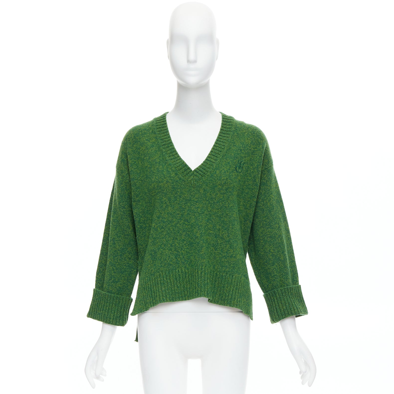 Ganni Vneck Cropped Sweater - Image 11