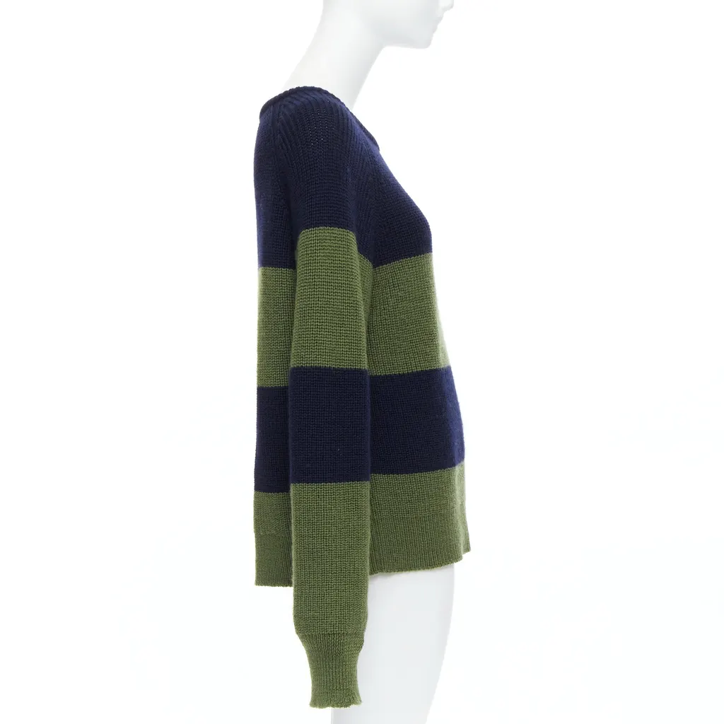 Monse Embellished Cutout Sweater Green Wool Never worn - Model View