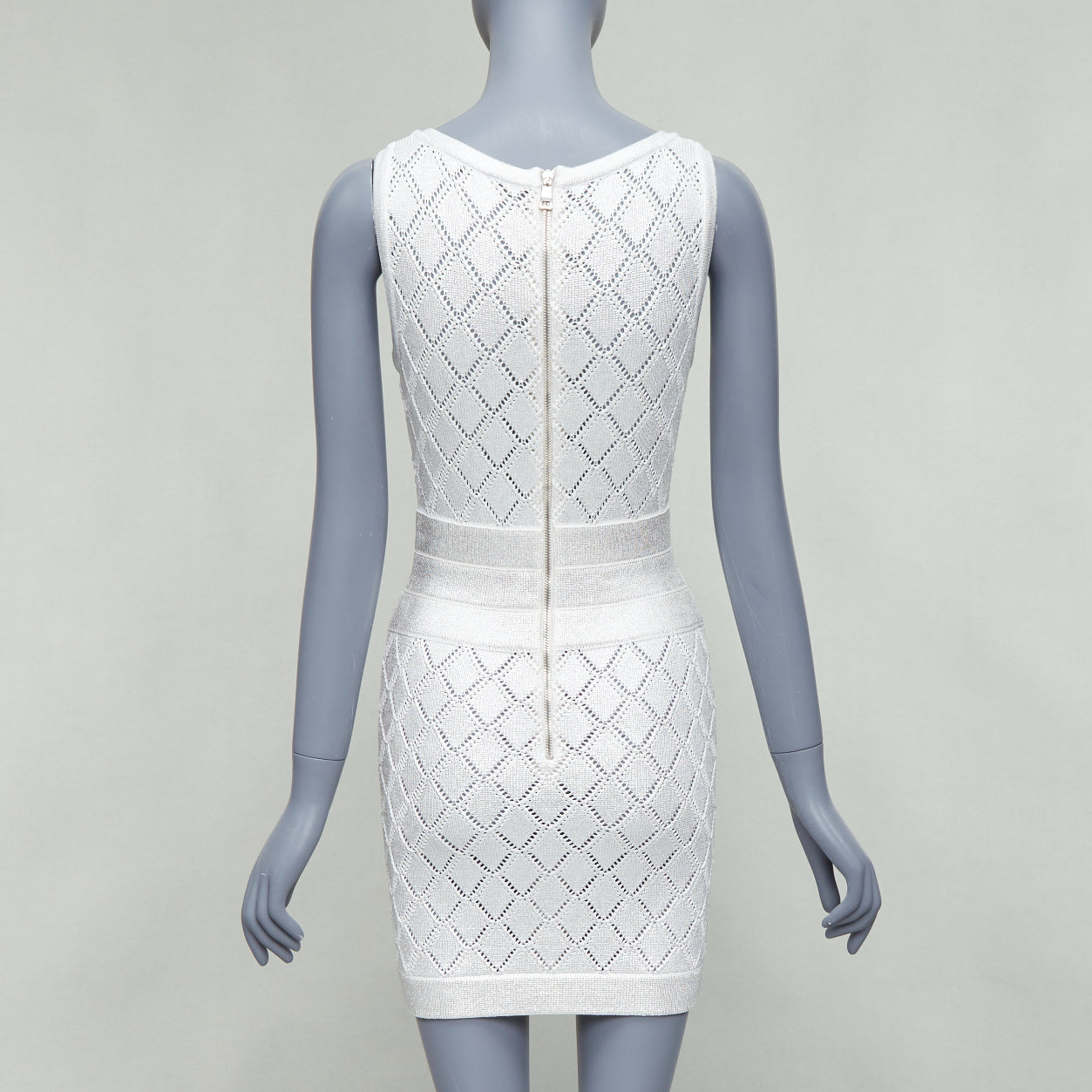 Balmain Argyle Knit Dress - Side view