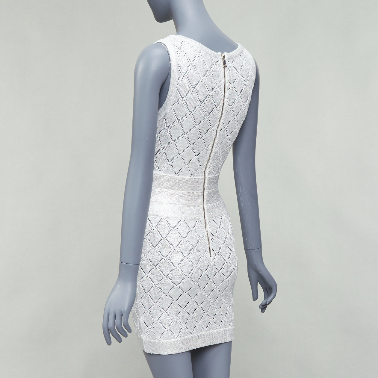 Balmain Argyle Knit Dress - Detail 1