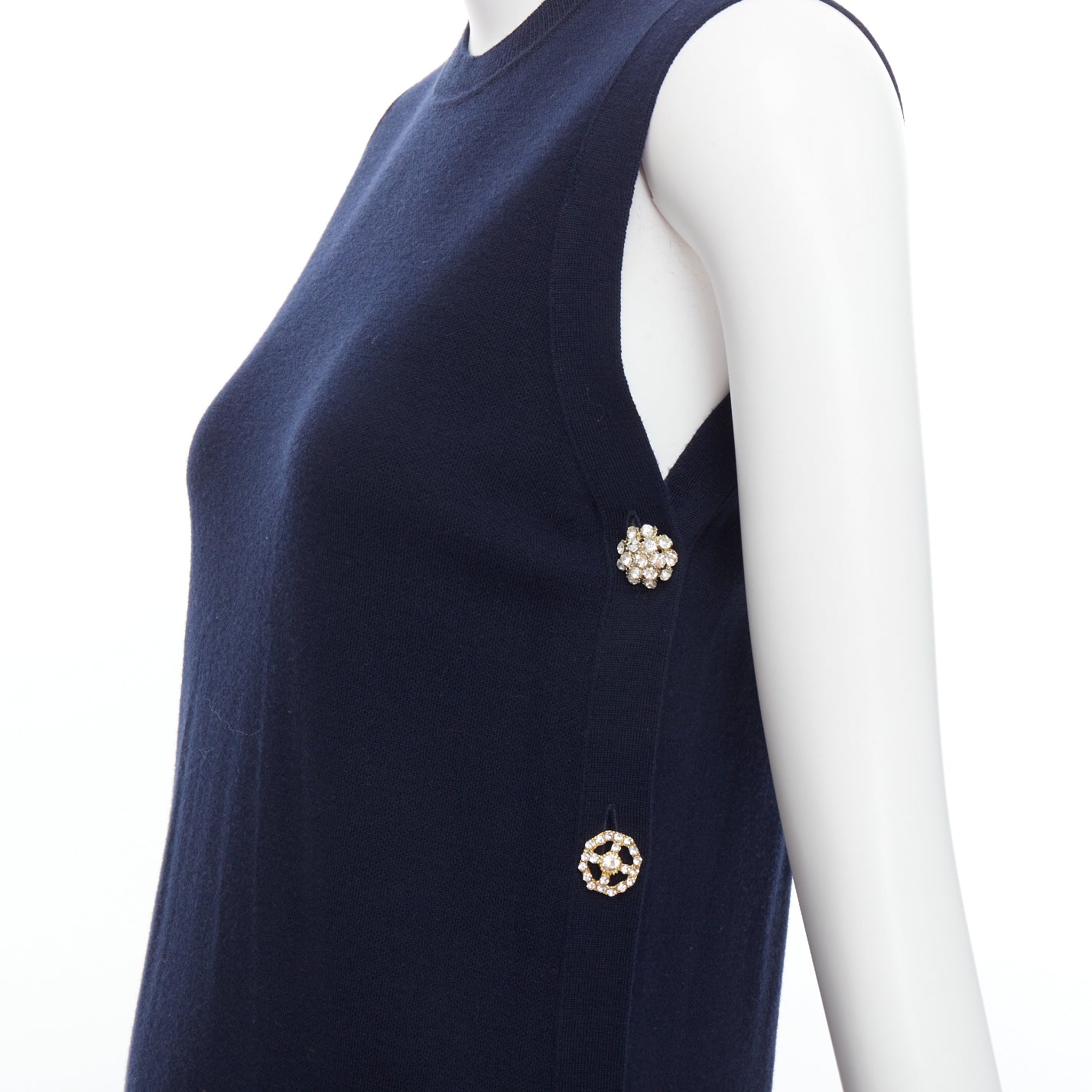 Adam Lippes Crystal Hi Low Top - Back view