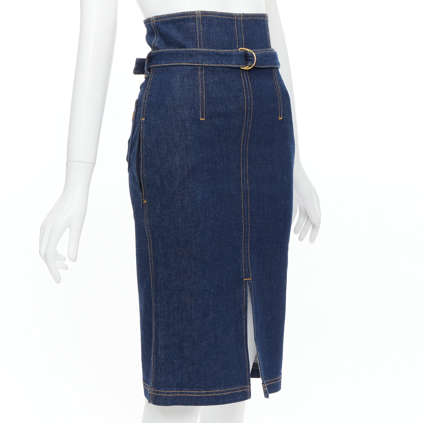 Philosophy Di Alberta Ferretti Denim Pencil Skirt - Image 6