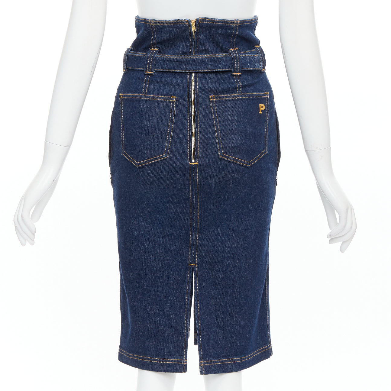 Philosophy Di Alberta Ferretti Denim Pencil Skirt - Side view