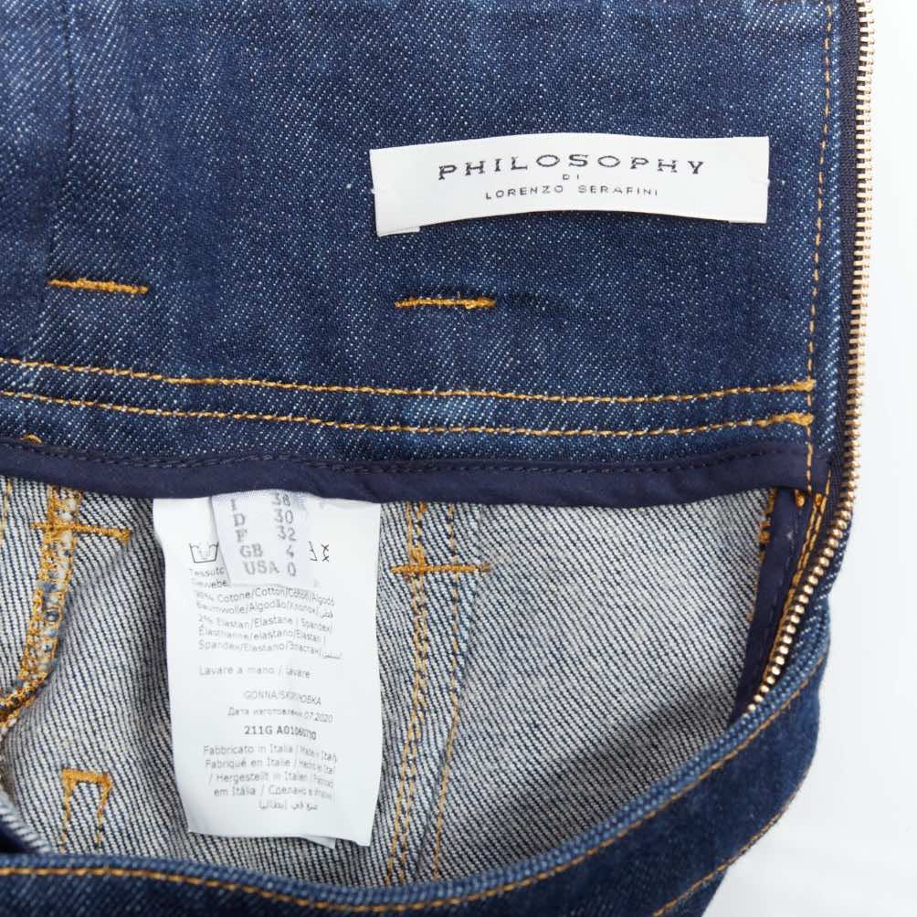 Philosophy Di Alberta Ferretti Denim Pencil Skirt - Image 10