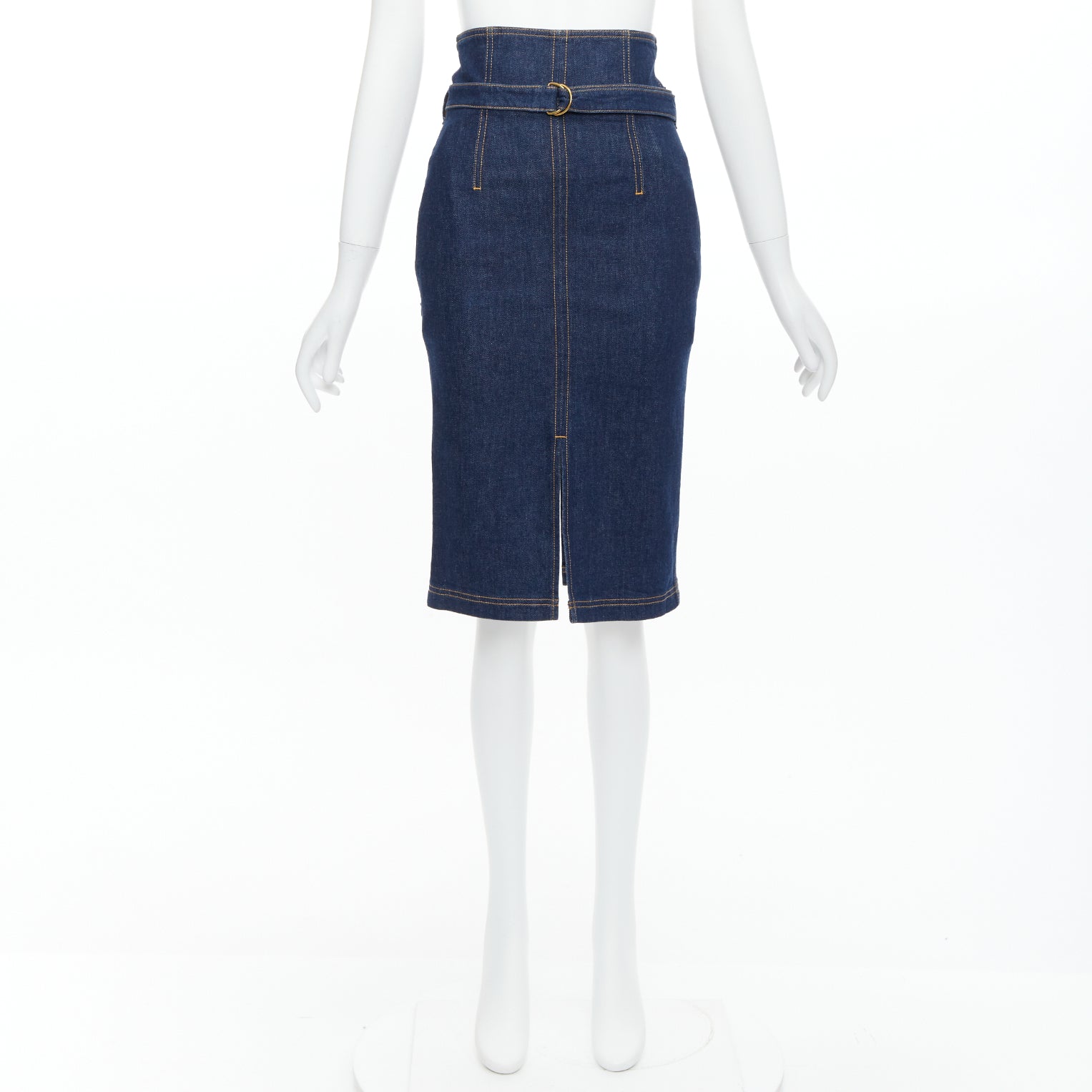 Philosophy Di Alberta Ferretti Denim Pencil Skirt - Image 11