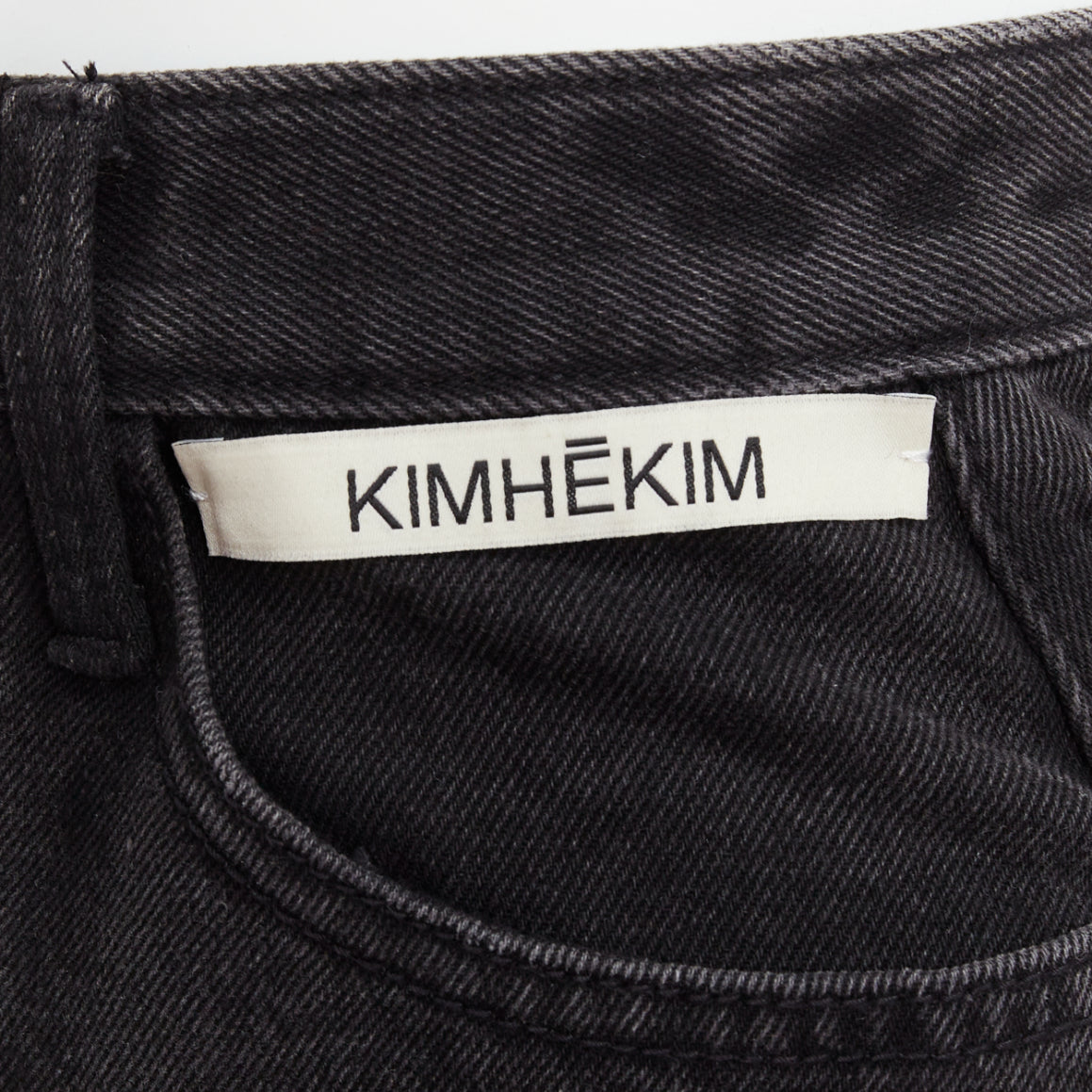 Kimhekim Frayed Denim Skirt - Back view