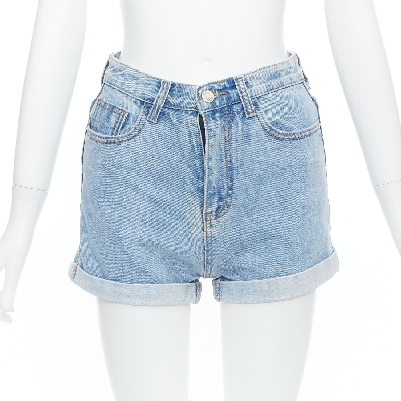 Kimhekim Denim Cuff Shorts