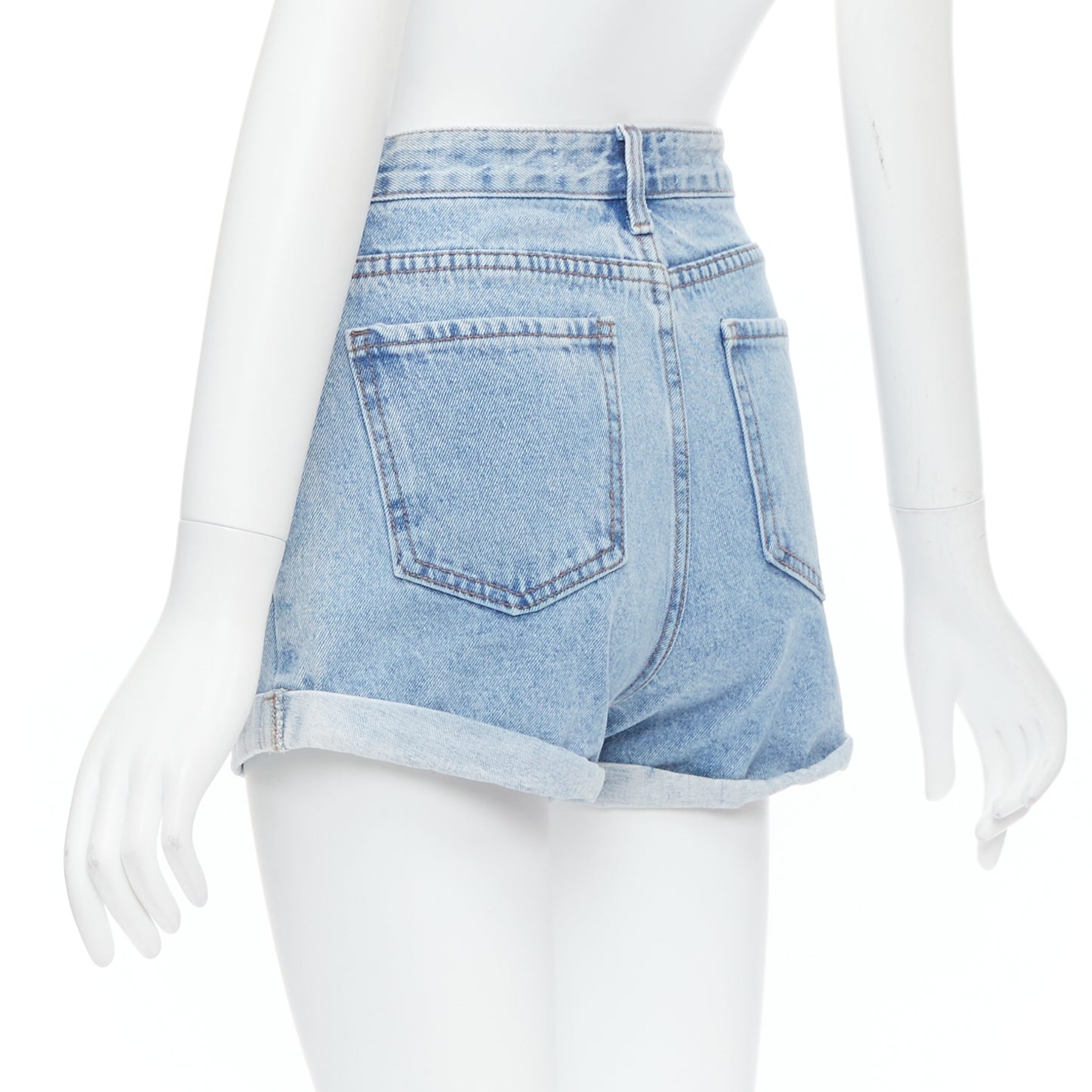 Kimhekim Denim Cuff Shorts - Detail 1