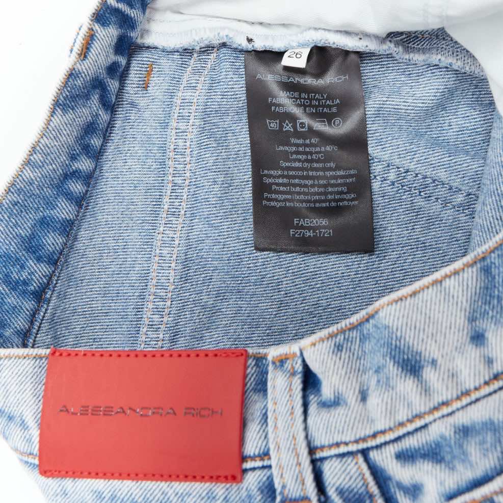 Alessandra Rich Crystal Denim Skirt - Image 10