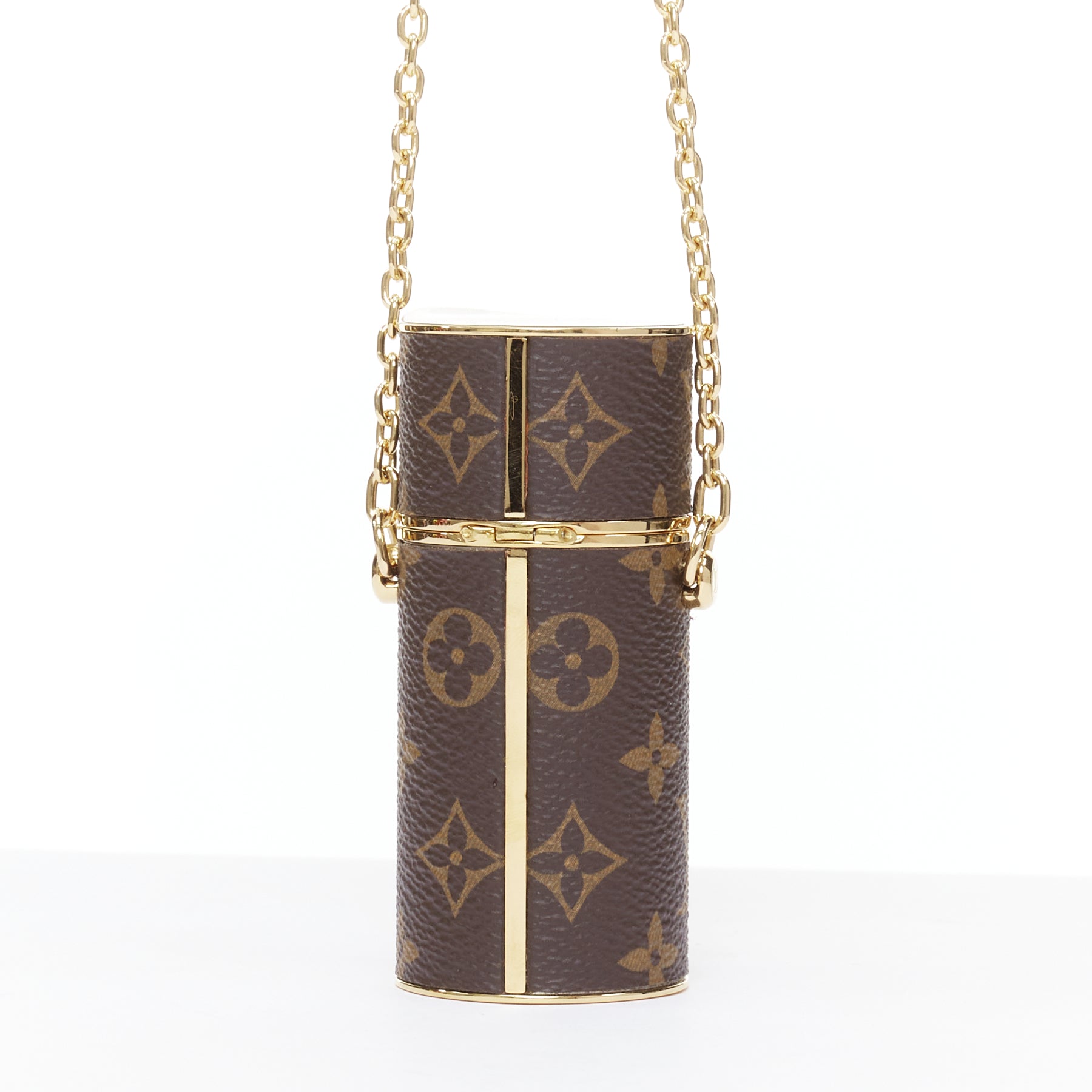 Louis Vuitton Lipstick Case on Chain - Side view