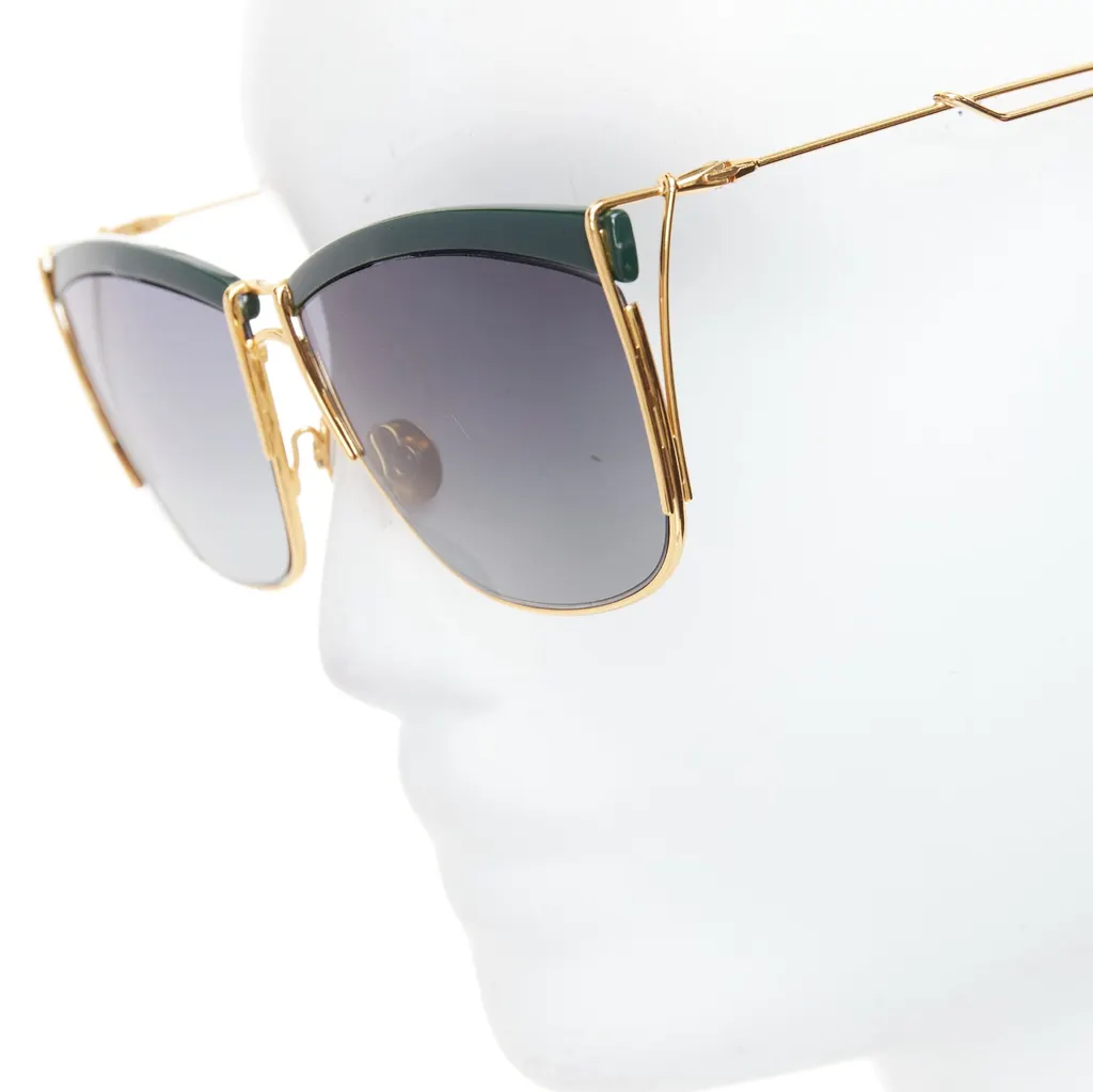 Dior Gradient Squoval Glasses Green Metal Very good - Back View