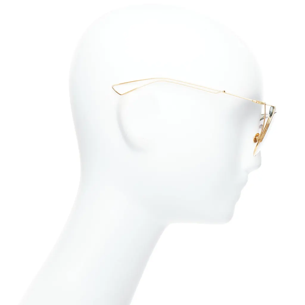 Dior Gradient Squoval Glasses Green Metal Very good - Model View