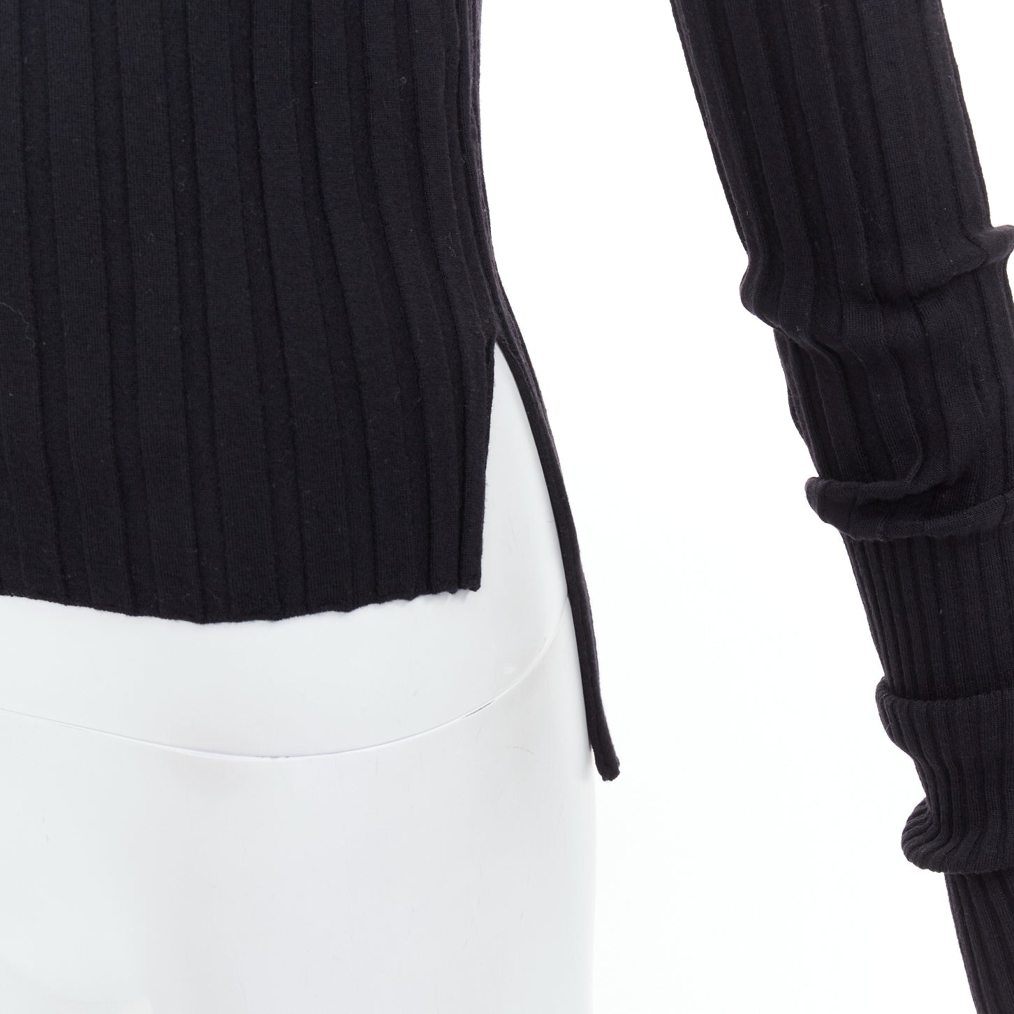 Celine Ribbed Long Sleeve Top - Back view