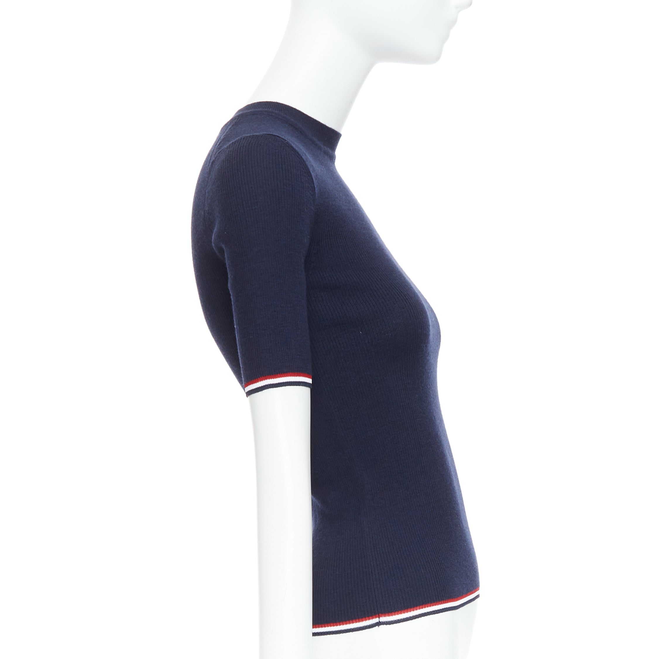 Thom Browne Pointelle-Knit T-Shirt - 4
