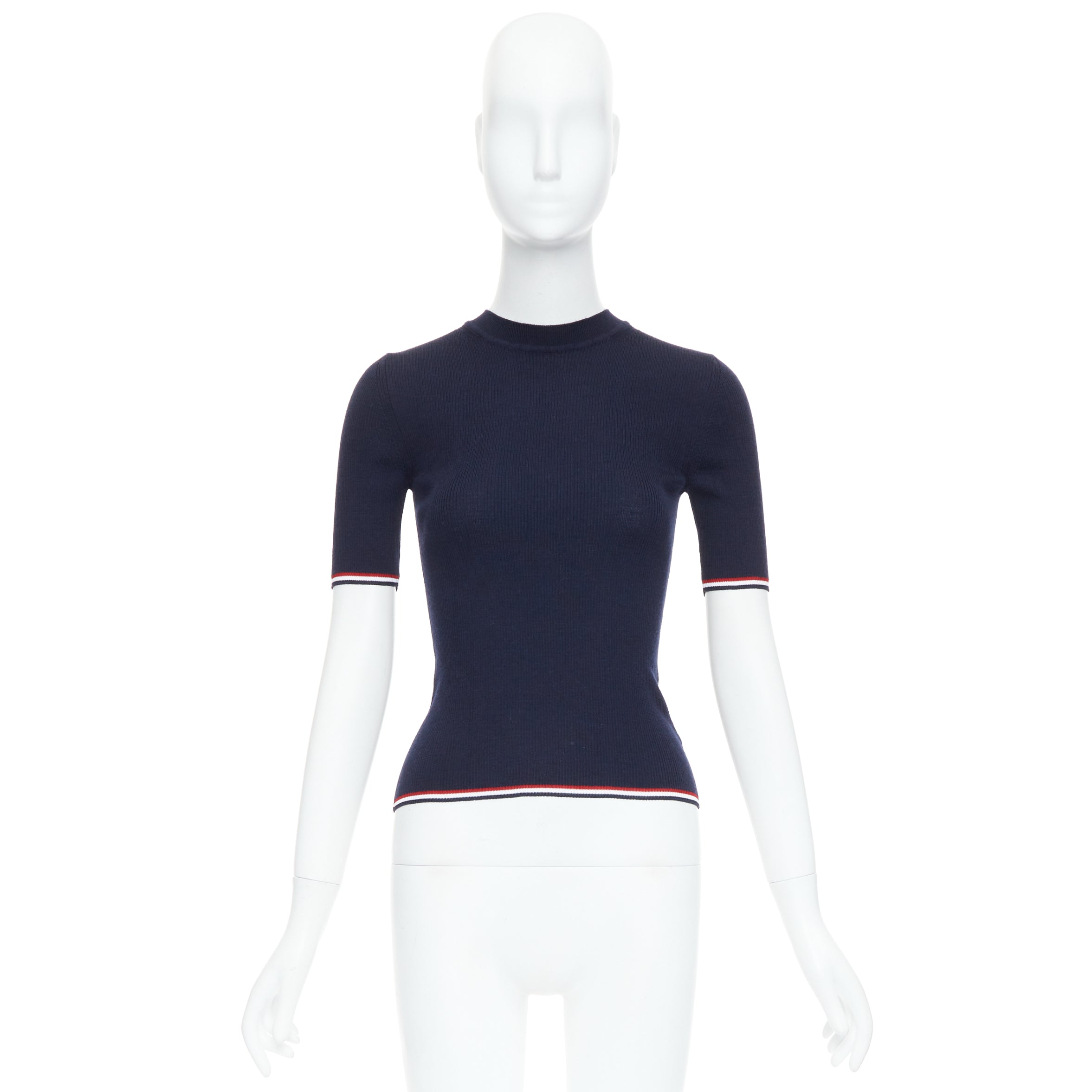 Thom Browne Pointelle-Knit T-Shirt - Image 11