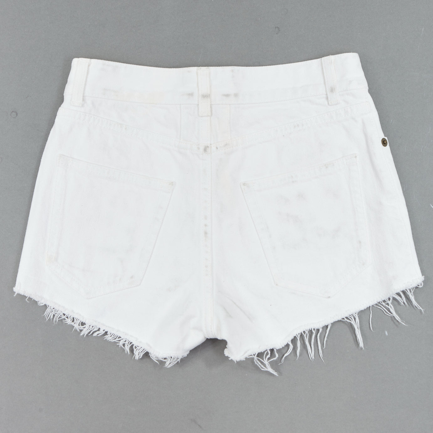 Saint Laurent Frayed Denim Shorts - Image 6