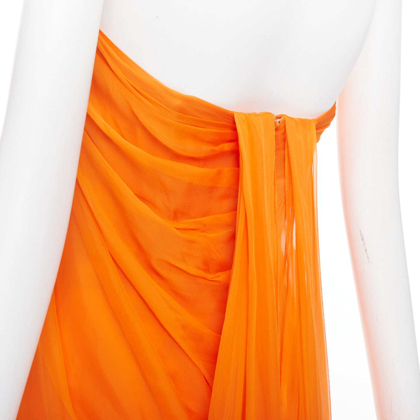 Alexander Mcqueen Strapless Crepe Gown - Back view