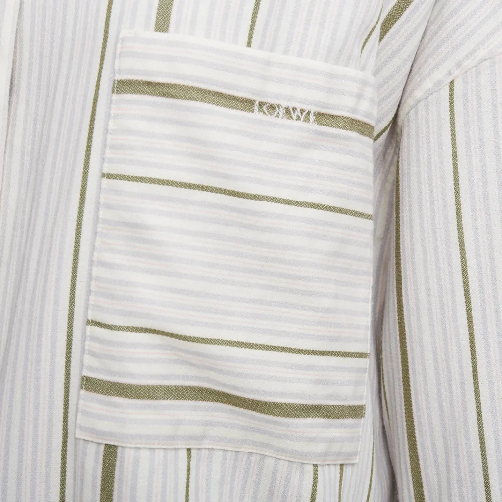 Loewe Striped Oversized Shirt MultiColor Wool Very good - Back View