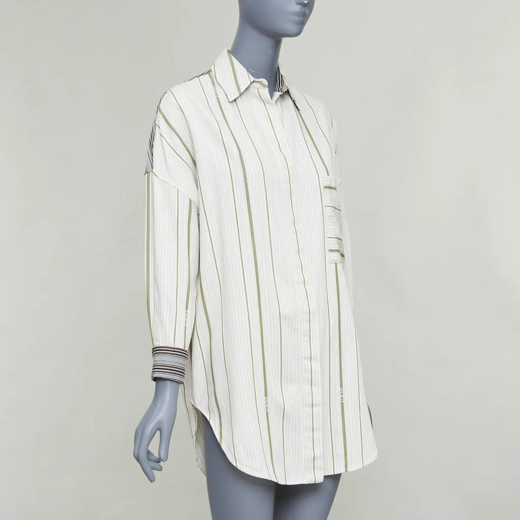 Loewe Striped Oversized Shirt MultiColor Wool Very good - Model View