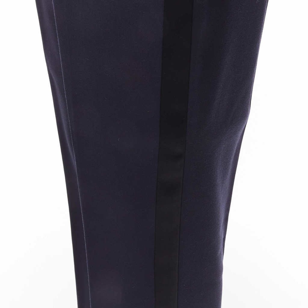 Saint Laurent Navy Satin Tuxedo Blazer - Image 13