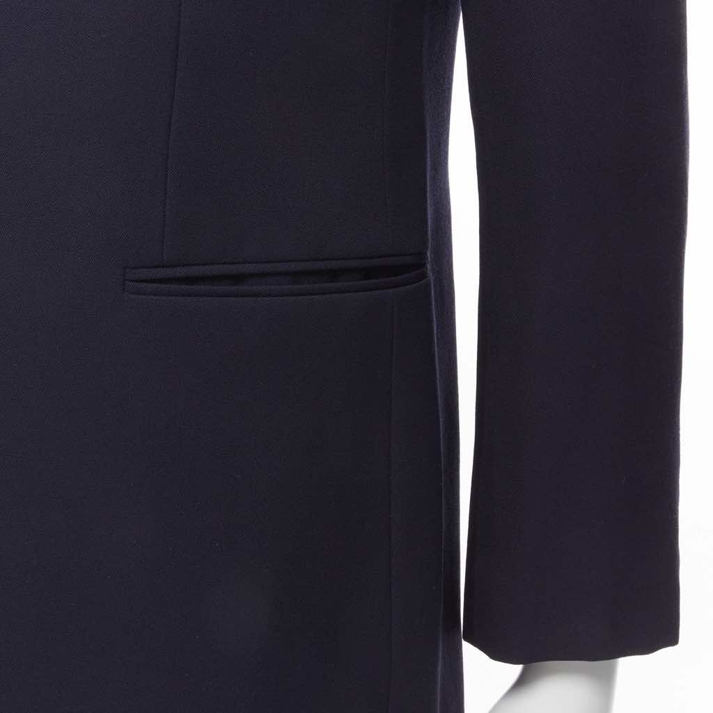 Saint Laurent Navy Satin Tuxedo Blazer - Image 14