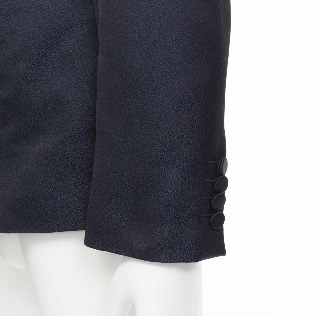 Saint Laurent Navy Satin Blazer - Detail 2