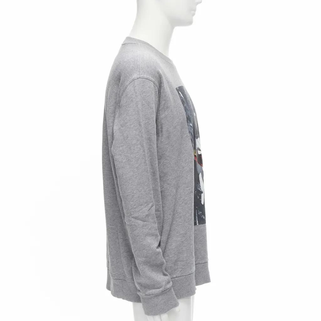 Givenchy Tribal Graphic Sweater Grey Cotton Never worn - Model View