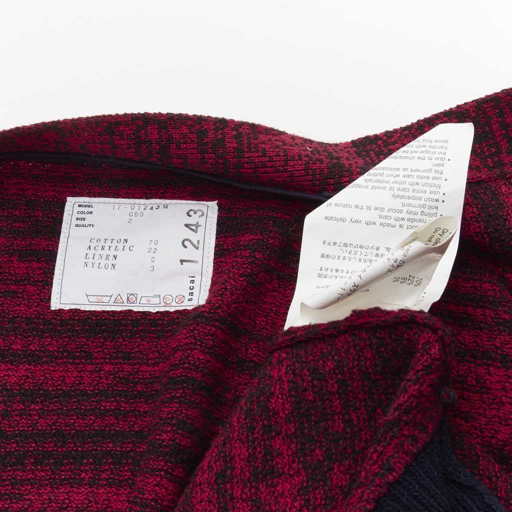 Sacai Speckled Rib Cardigan - Detail 1