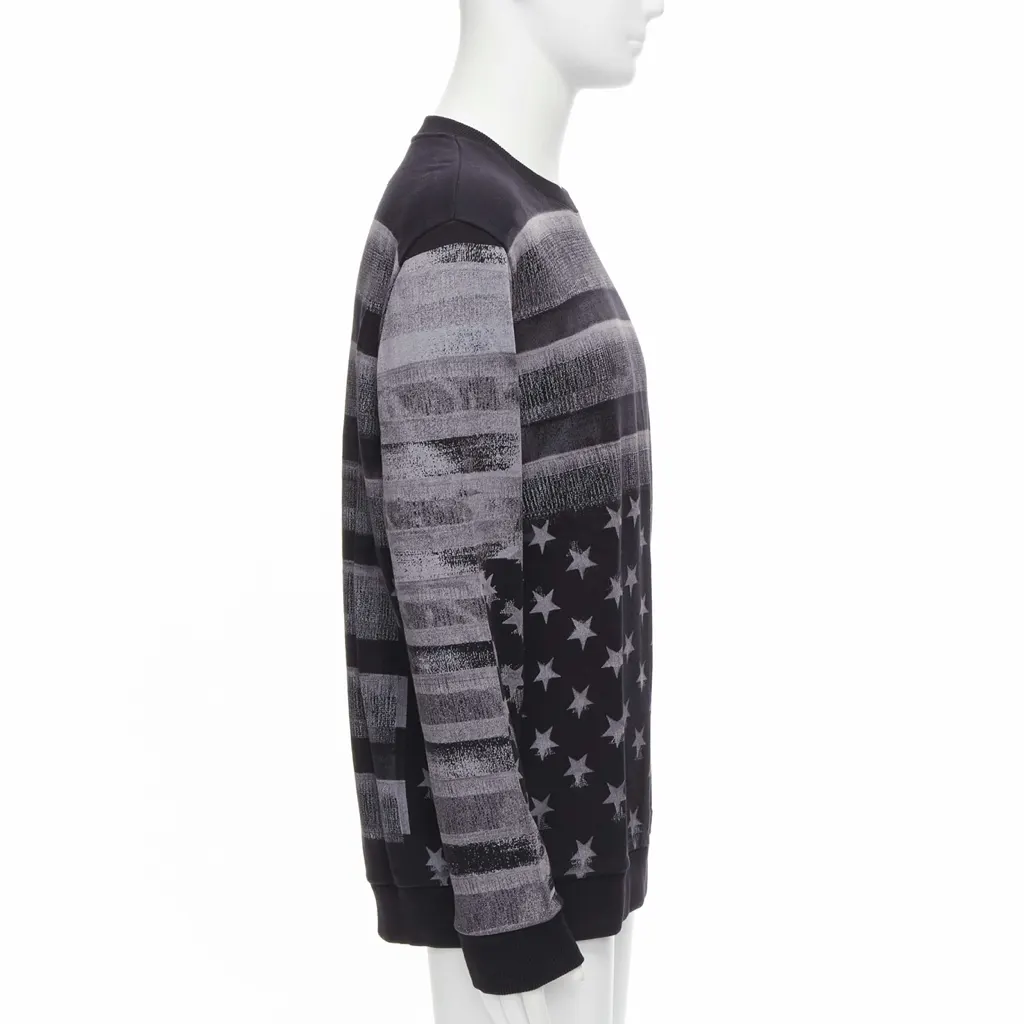 Givenchy Flag Distressed Sweater Black Cotton Never worn - Model View
