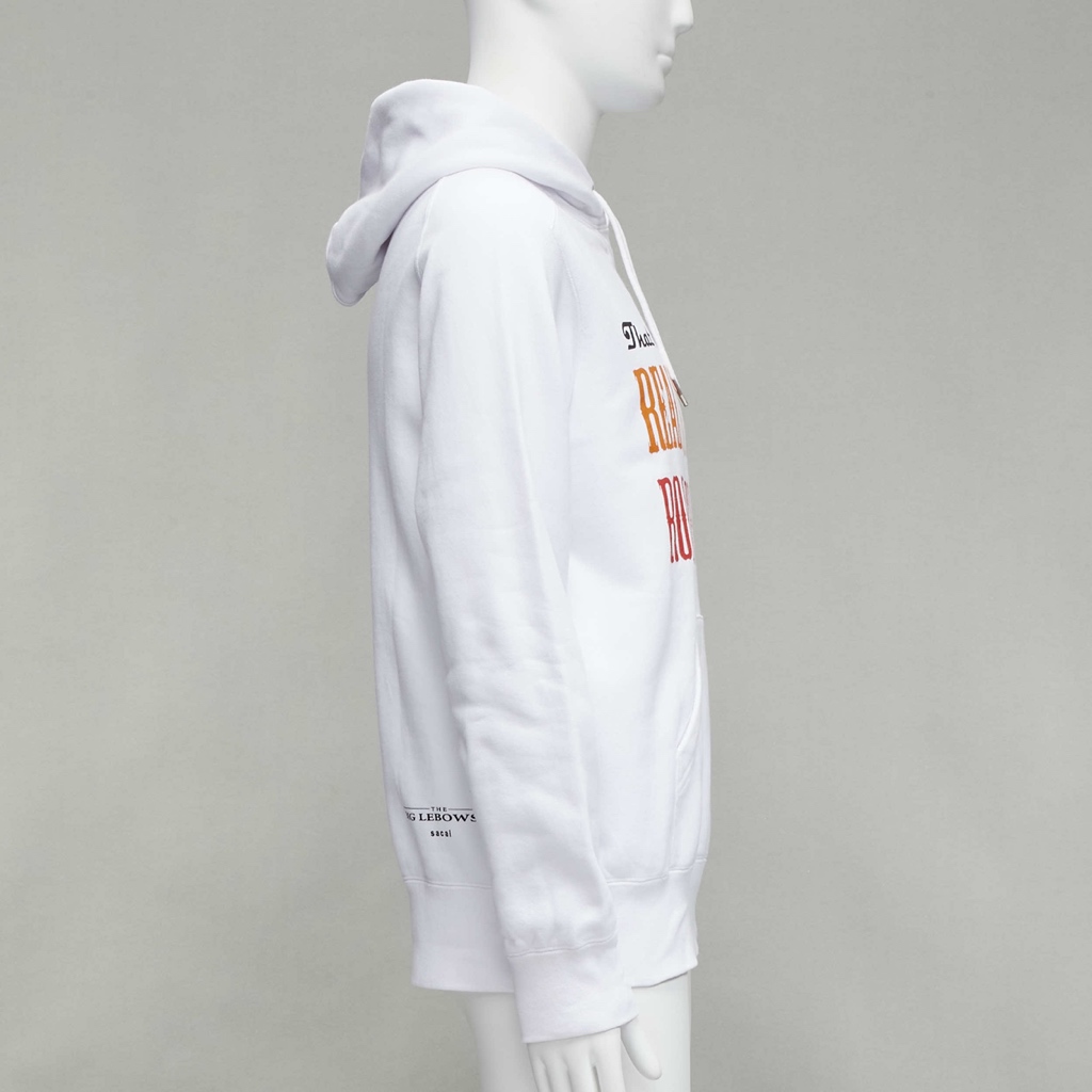 Sacai Slogan White Hoodie - 4