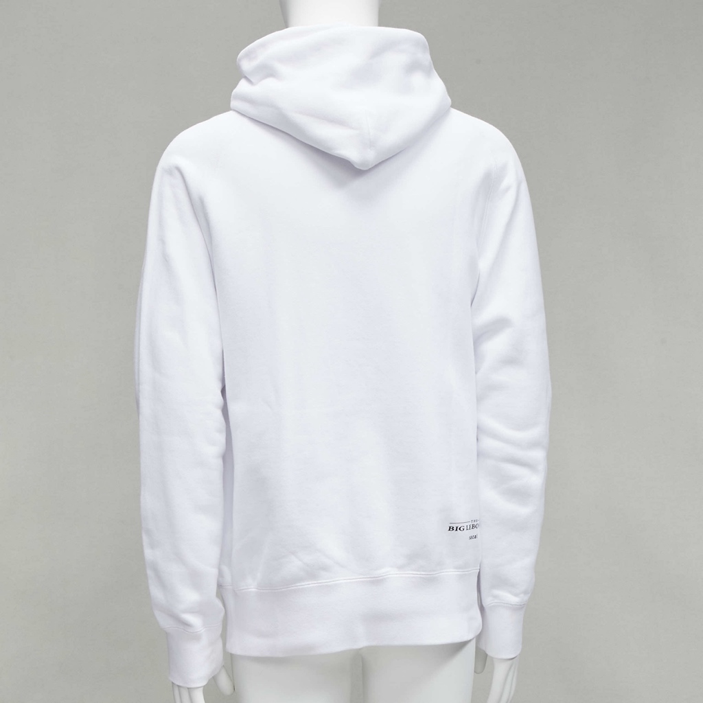 Sacai Slogan White Hoodie - Side view