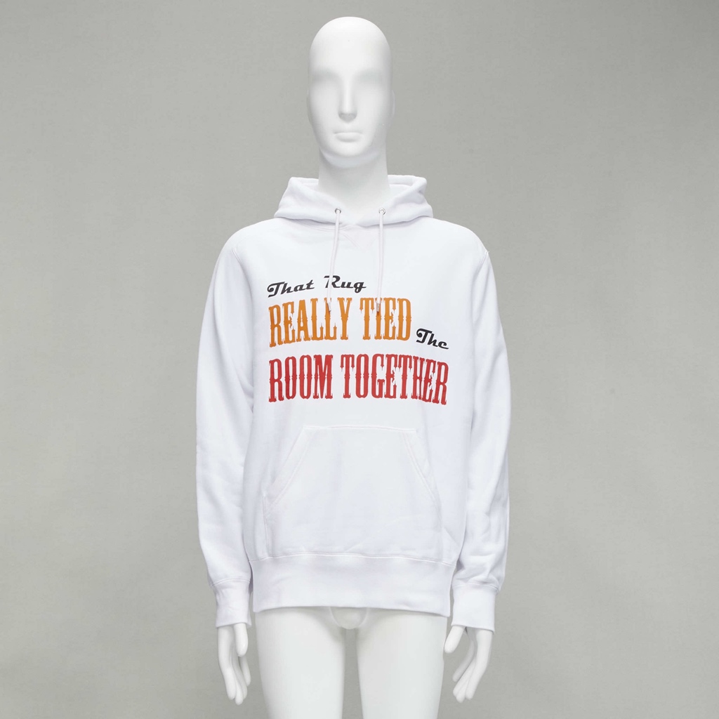Sacai Slogan White Hoodie - Image 12