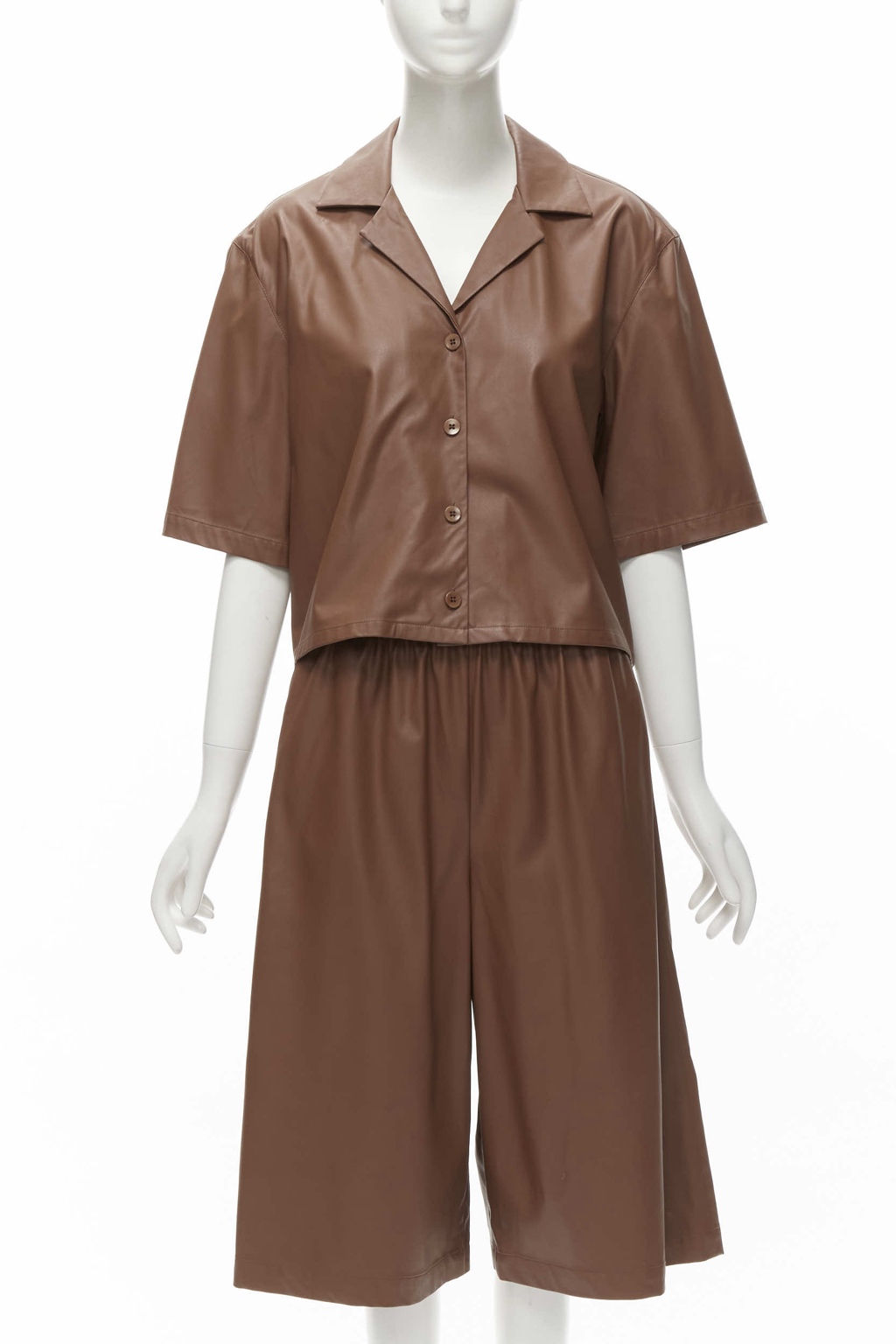 Tibi Faux Leather Culottes