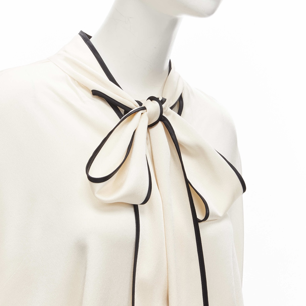 F.r.s For Restless Sleepers Bow Tie Blouse - Back view