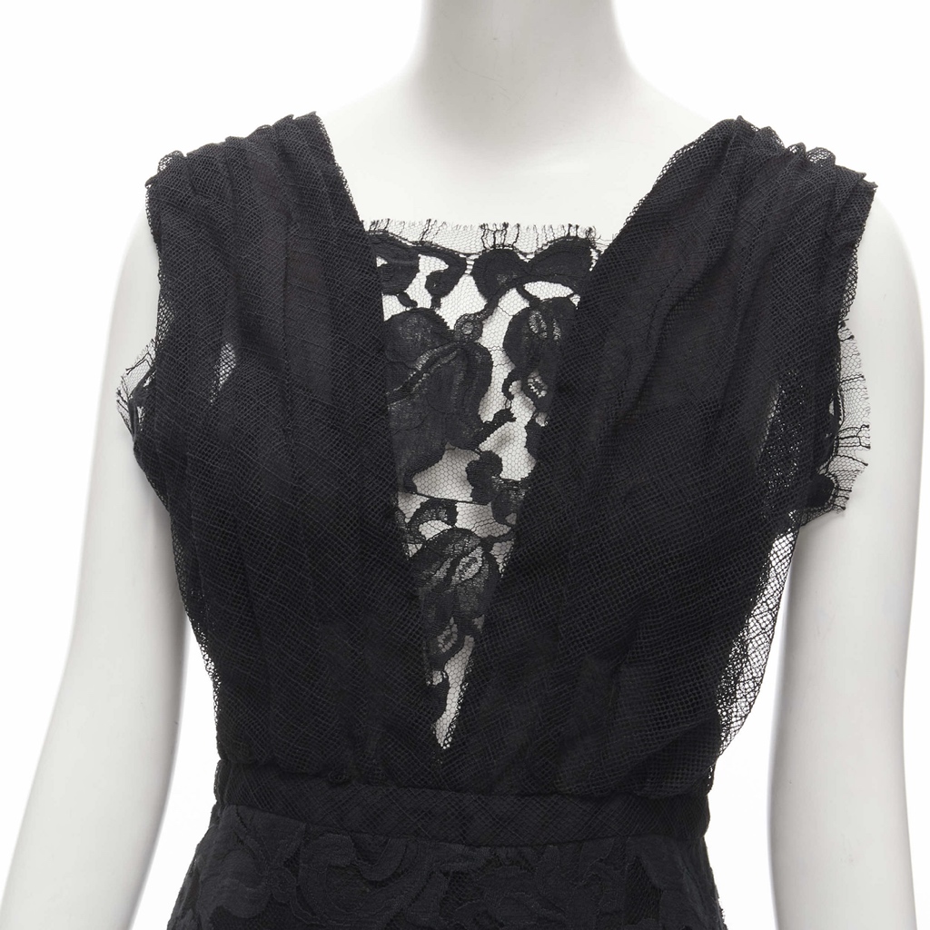 Adam Lippes Illusion Lace Gown - Back view