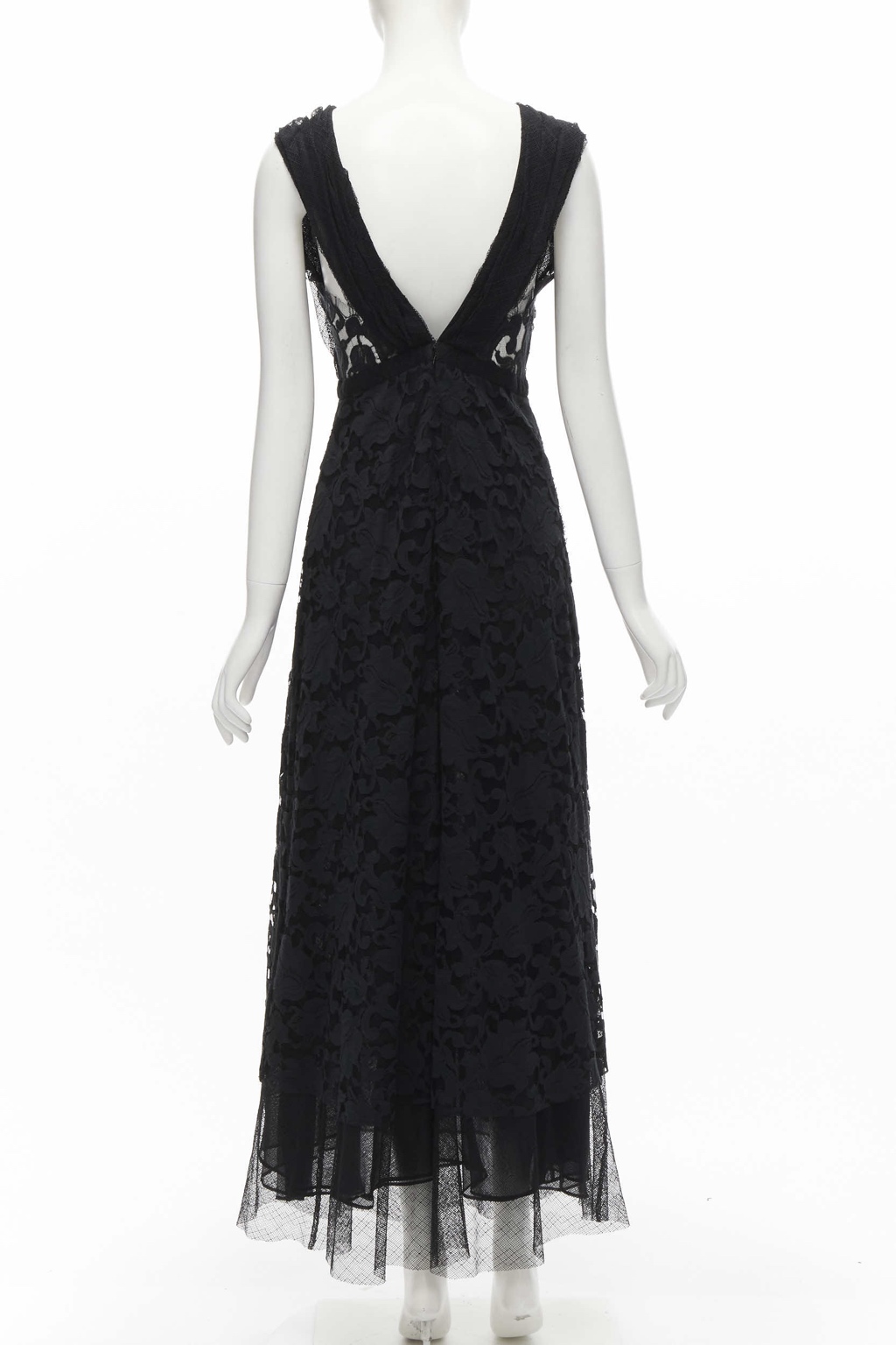 Adam Lippes Illusion Lace Gown - Side view