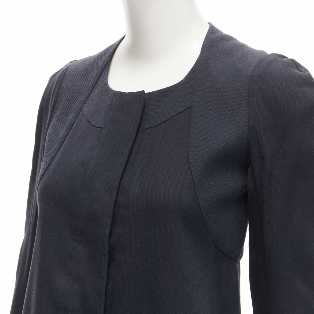 Rue Du Mail Flared Panelled Coat - Back view