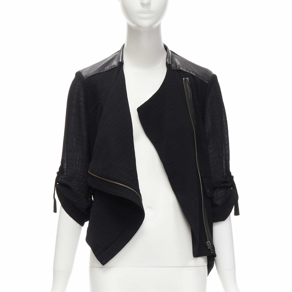 Helmut Lang Black Leather Biker Jacket