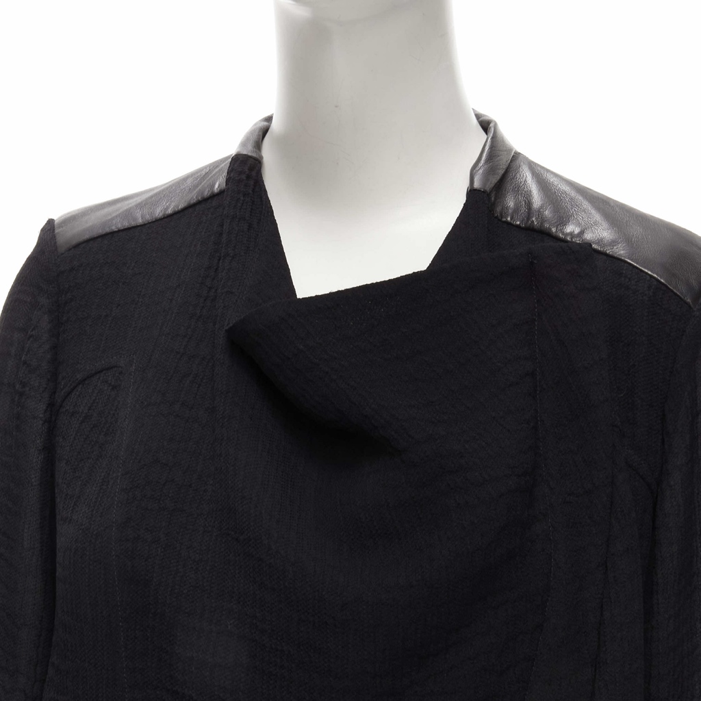 Helmut Lang Black Leather Biker Jacket - Image 10